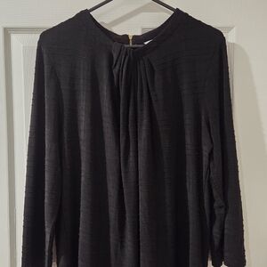 Liz Claiborne Black Textured Blouse